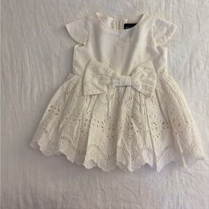 Bardot Junior Cream/White BABY Dress (0-3 Months)